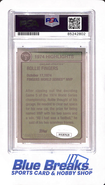 2023 Topps Heritage - Rollie Fingers - Oakland Athletics - PSA/DNA Certified - #74H-2