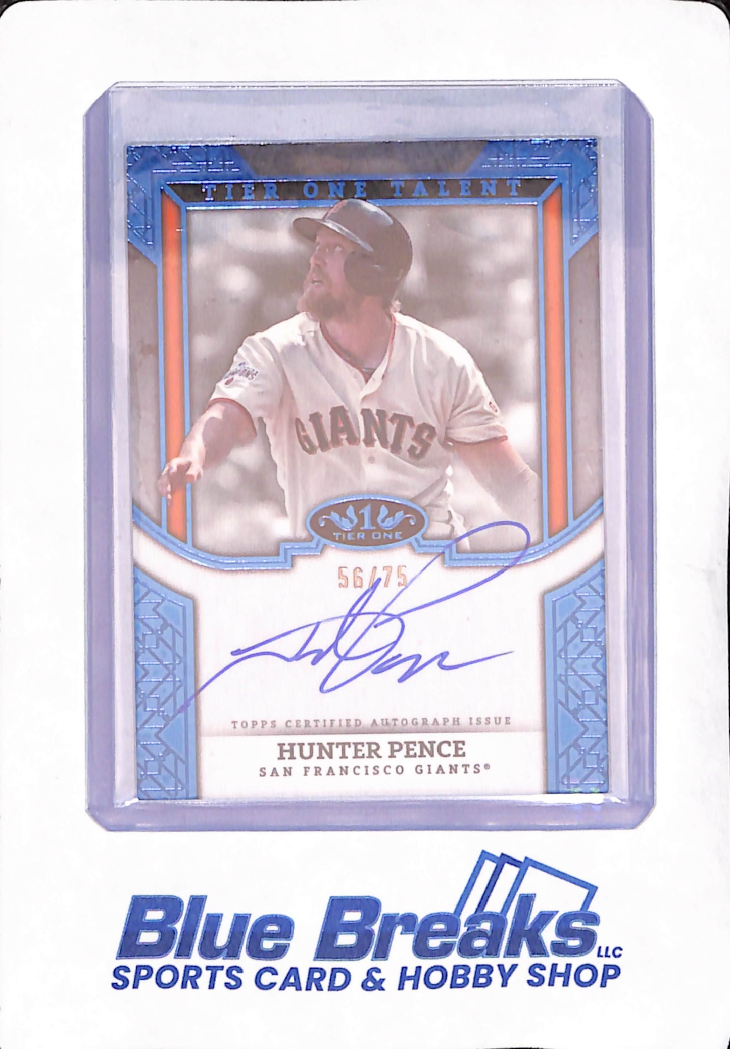 2024 Topps Certified Tier One - Hunter Pence - San Francisco Giants - Baseball - Autograph - Blue - 56/75 - #T1TA-HP