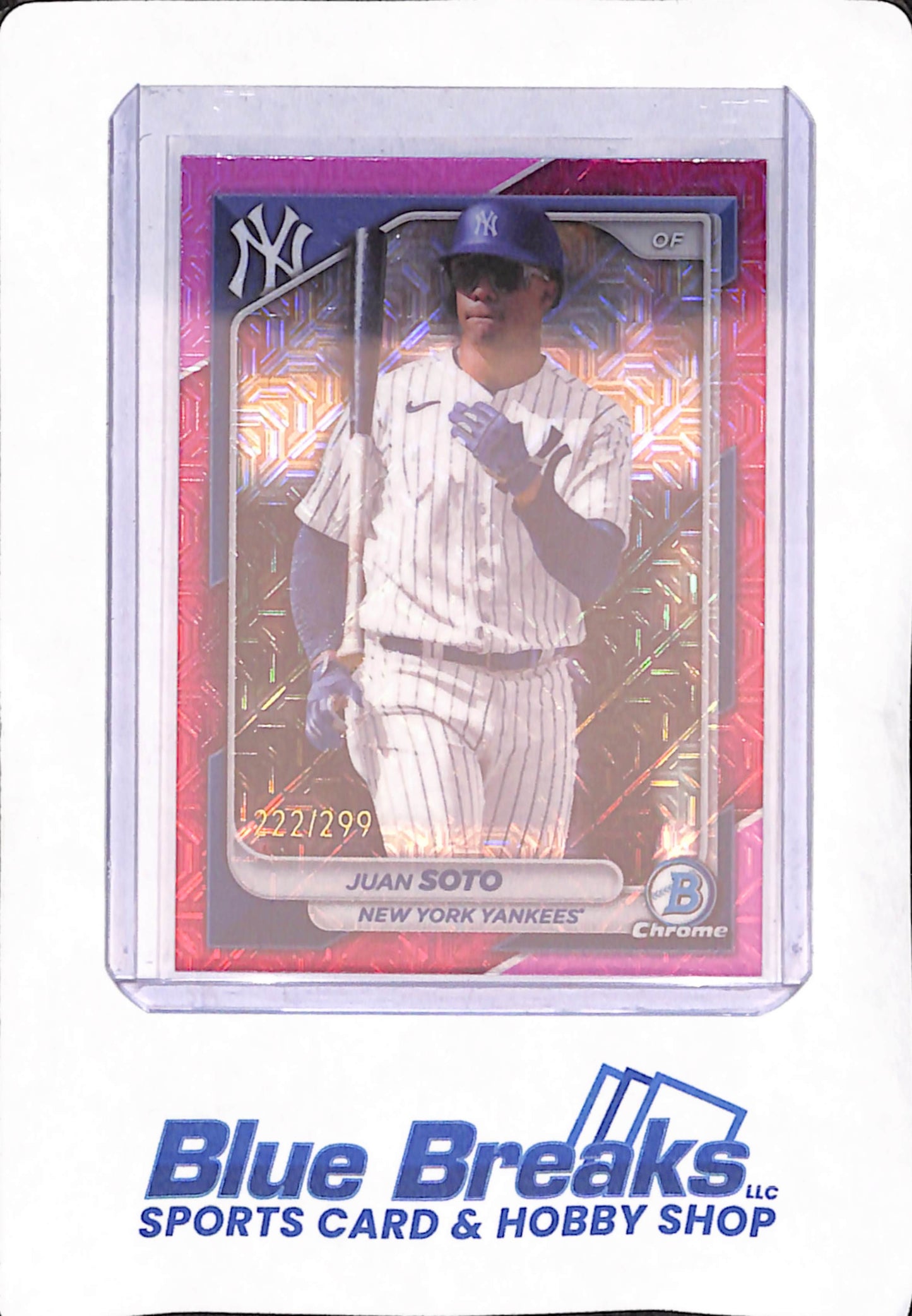 2024 Bowman Chrome - Juan Soto - New York Yankees - Fuchsia Mojo - 222/299 - #78