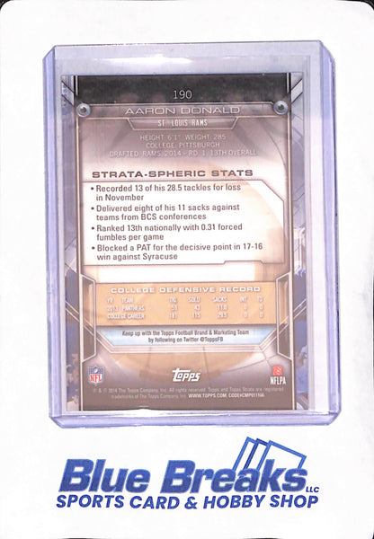 2014 Topps Strata - Aaron Donald - St. Louis Rams - Football - RC - Purple - #190