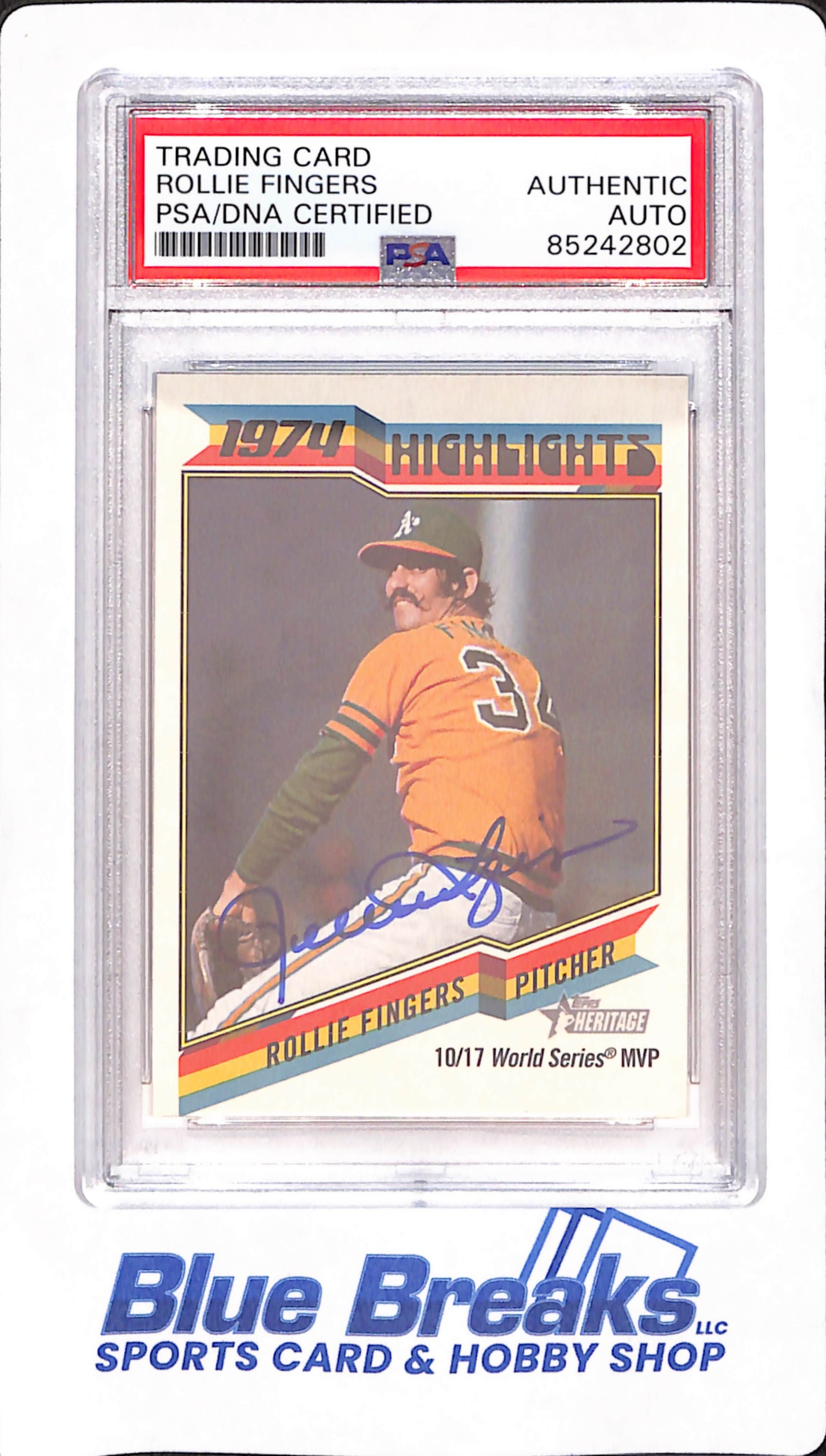 2023 Topps Heritage - Rollie Fingers - Oakland Athletics - PSA/DNA Certified - #74H-2