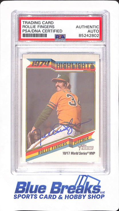 2023 Topps Heritage - Rollie Fingers - Oakland Athletics - PSA/DNA Certified - #74H-2