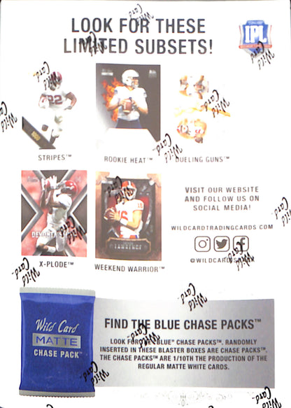 2021 Wild Card Matte Draft Pick Football Blaster Box - Sealed Wax