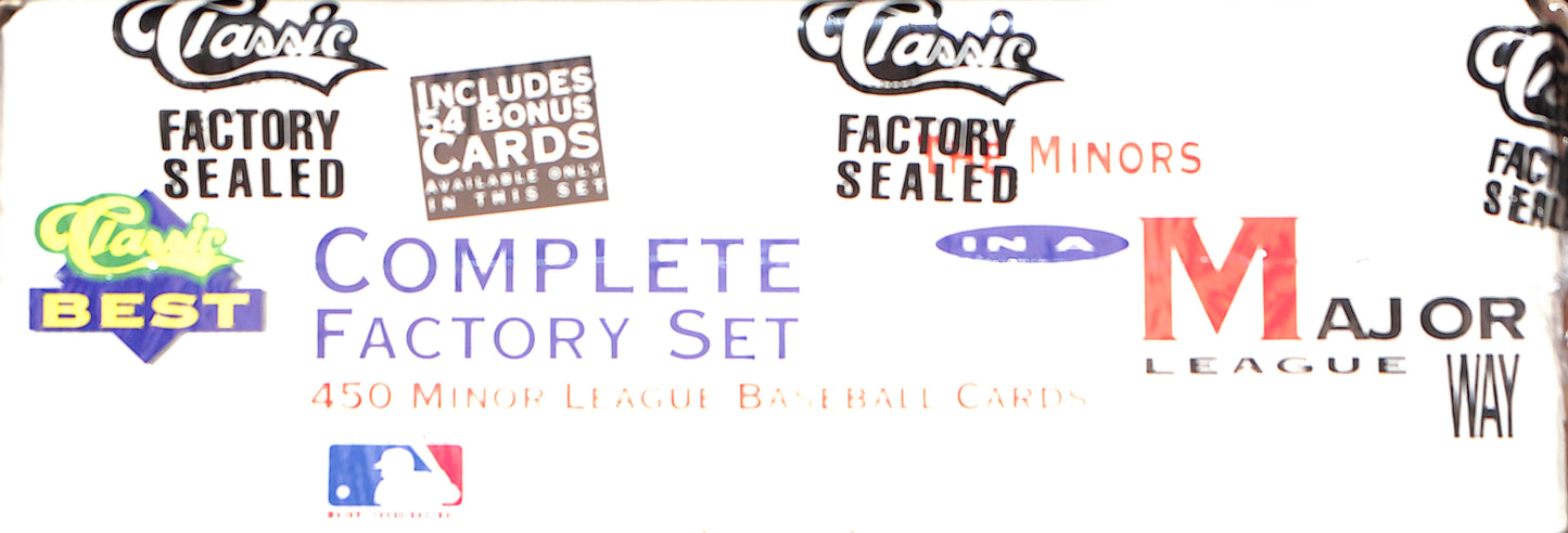 1991 Classic Best Minor League Baseball Complete 450 Card Factory Sealed Set - Sealed Wax