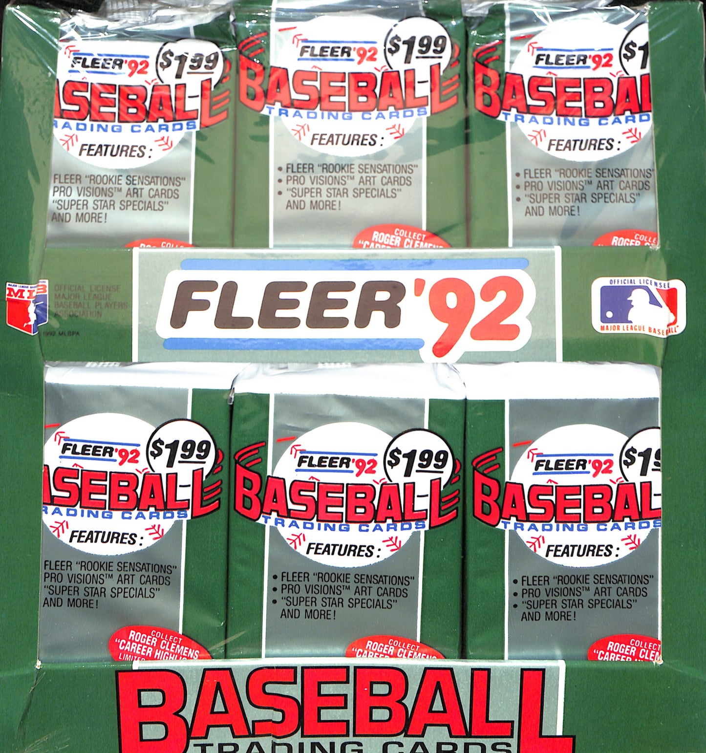 1992 Fleer 24-Count Jumbo Pack Retail Box - Sealed Wax