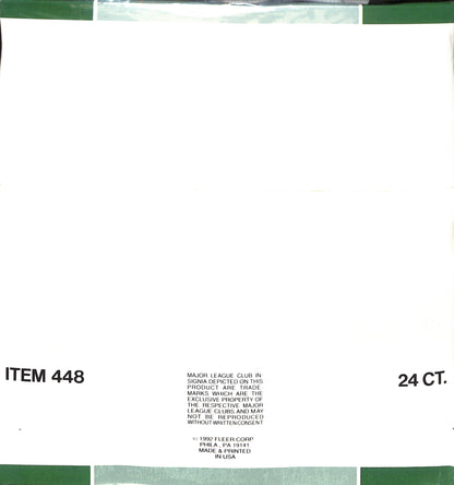 1992 Fleer 24-Count Jumbo Pack Retail Box - Sealed Wax