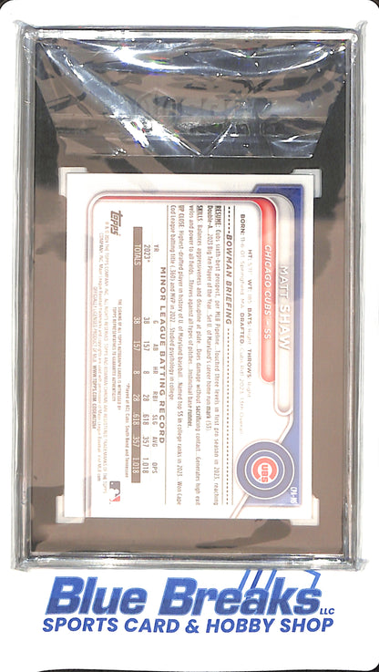 2024 Bowman - Chrome Prospect - Matt Shaw - Autograph - baseball - SGC 9.5/auto 10 - Cubs