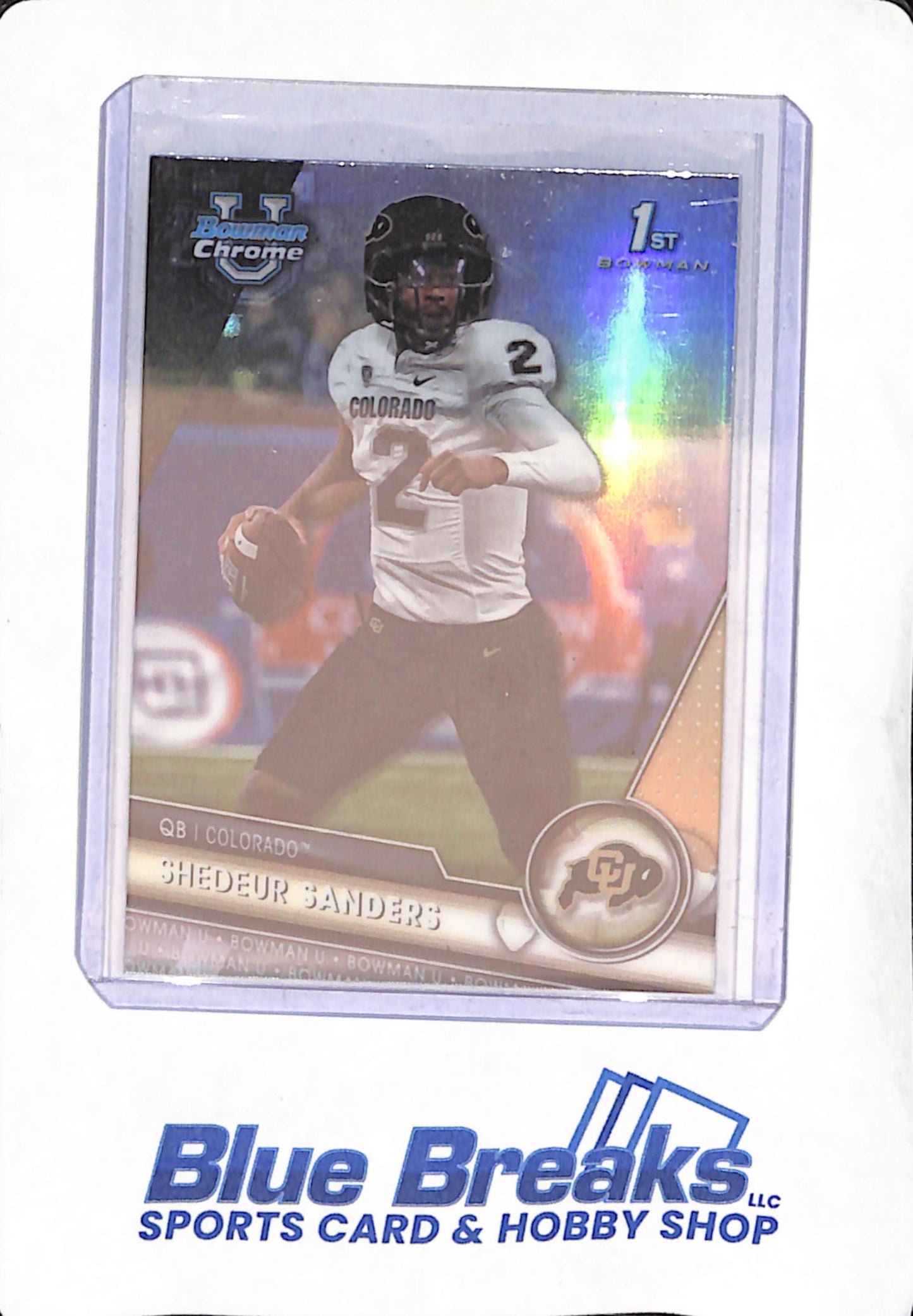 2023 Bowman U Chrome -1st Bowman - Refractor - Football - Shedeur Sanders - 16 - Colorado