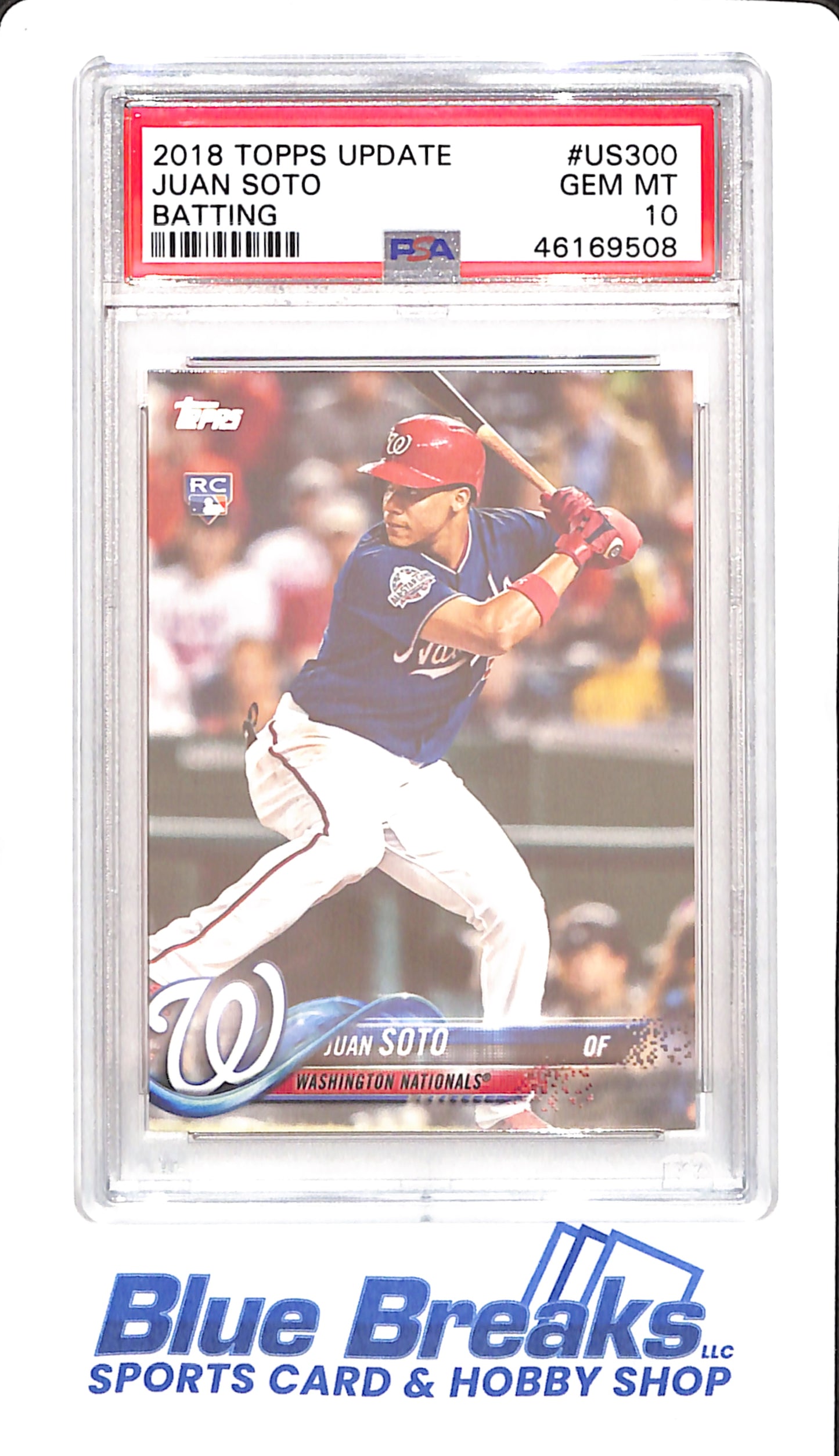 2018 Topps Update - Juan Soto - Baseball - Washington Nationals - Batting - # US300 - PSA 10