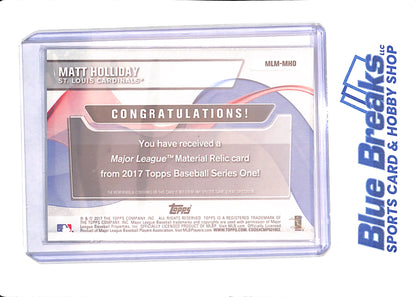 Matt Holliday - 2017 Topps Series One - St Louis Cardinals - Relic - Baseball - # MLM-MHO
