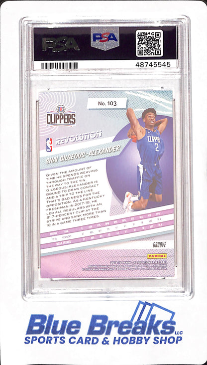 2018 Panini Revolution - Shai Gilgeous - Alexander - Basketball - Los Angeles Clippers - # 103 - Groove - PSA 10