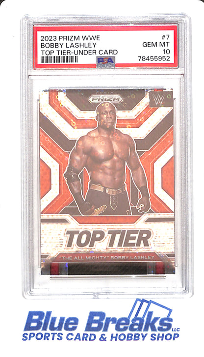 2023 Prizm WWE - Bobby Lashley - WWE - Top Tier - Under Card - # 7 - PSA 10