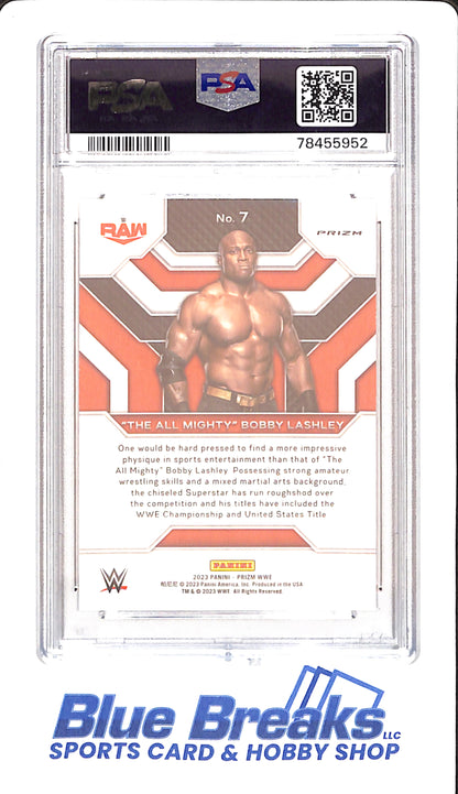 2023 Prizm WWE - Bobby Lashley - WWE - Top Tier - Under Card - # 7 - PSA 10