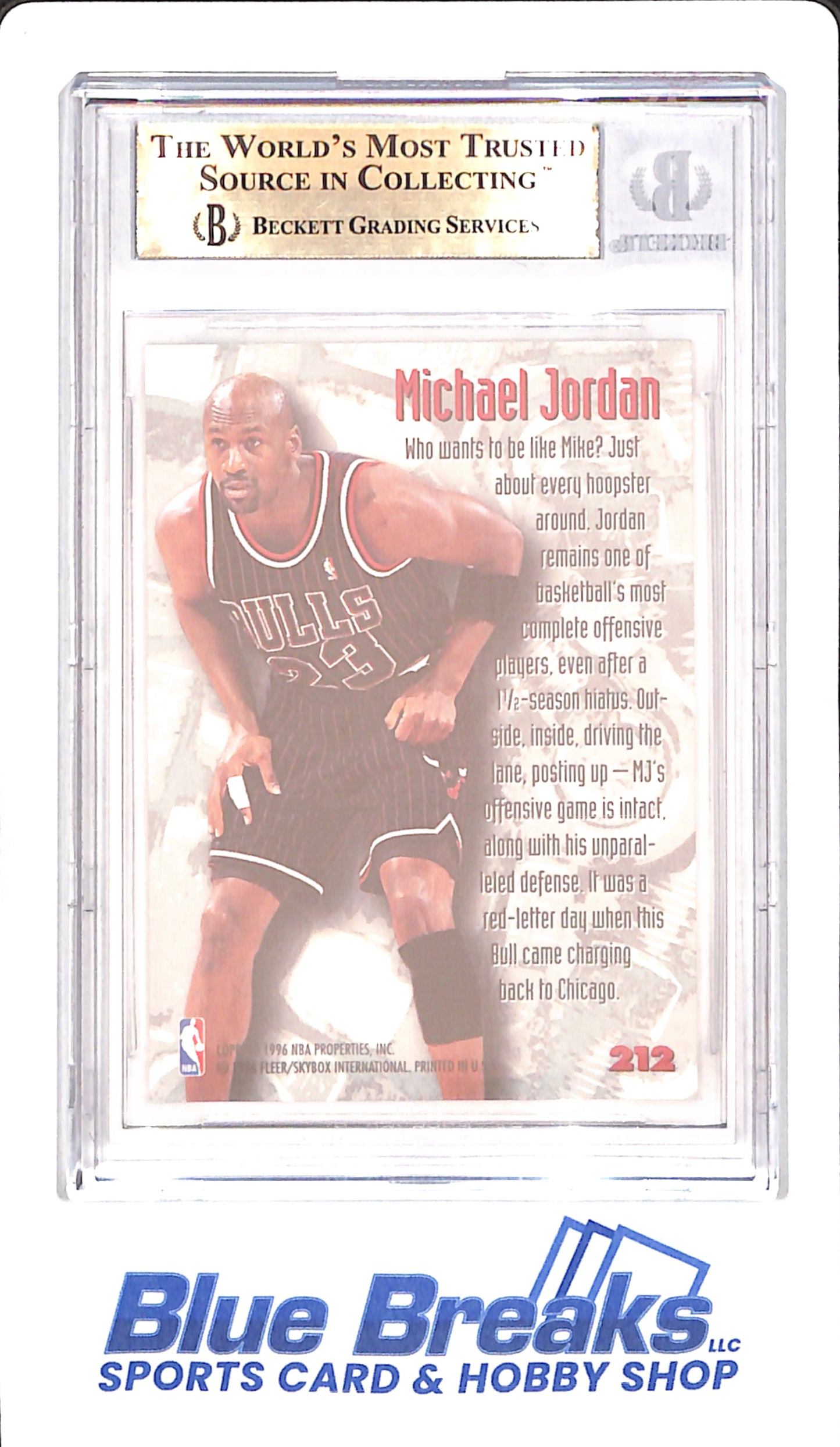 1995-96 Metal - Fleer - Michael Jordan - Nuts & Bolts - Basketball - Chicago Bulls - # 212 - Beckett 9.5