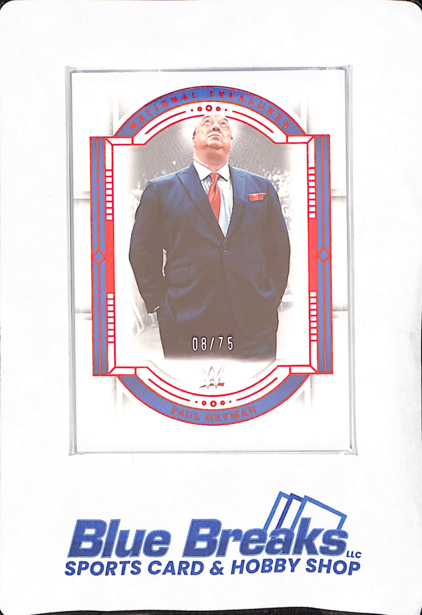 2024 Panini - National Treasures - WWE - Paul Heyman - Red - 8/75 - # 53