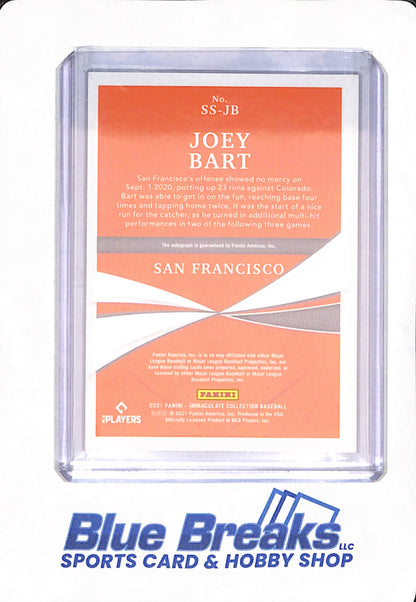 2021 Panini - Immaculate - Joey Bart - San Francisco Giants - Baseball - 65/99 - Rookie - # SS-JB