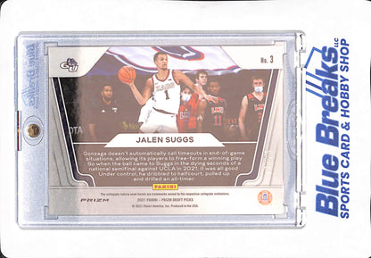 2021 Panini Prizm Draft Picks - Jalen Suggs - Widescreen - Green - Gonzaga University - Rookie - 17/25 - # 3