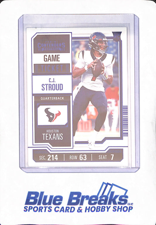2021 Panini Contenders - CJ Stroud - Game Ticket - Football - Houston Texans - 459/499 - # 40