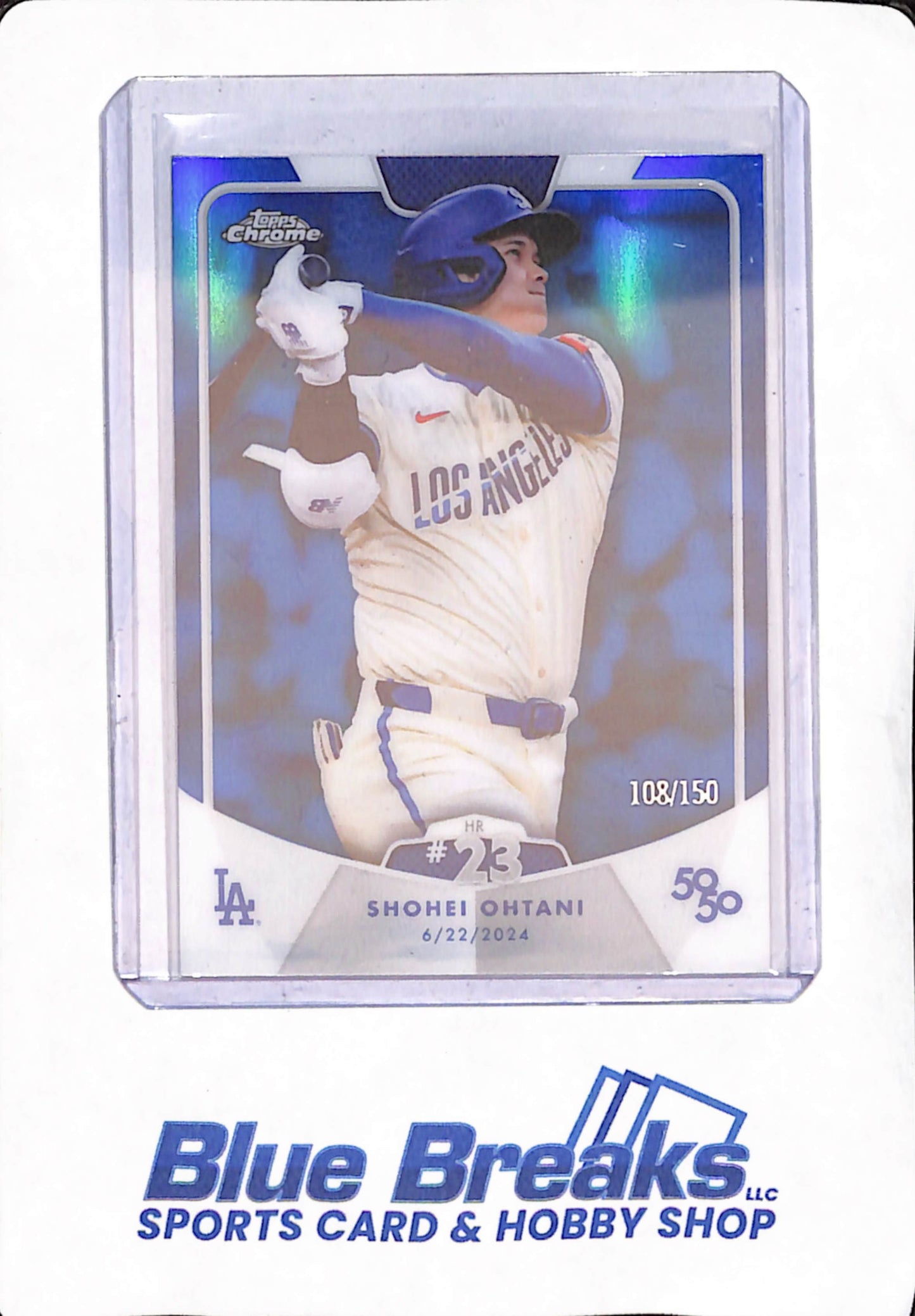 Shohei Ohtani - 3 Different 50/50 Cards - #23 - Base - Kanji - Blue Parallel 108/150 - #39
