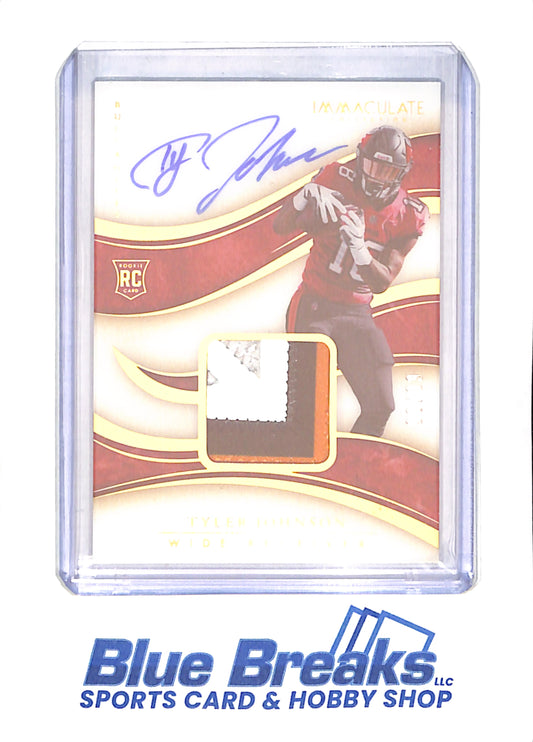 2020 Panini Immaculate - Tyler Johnson - Tampa Bay Buccaneers - Football - Rookie - Autographed - Relic - 98/99 - #142