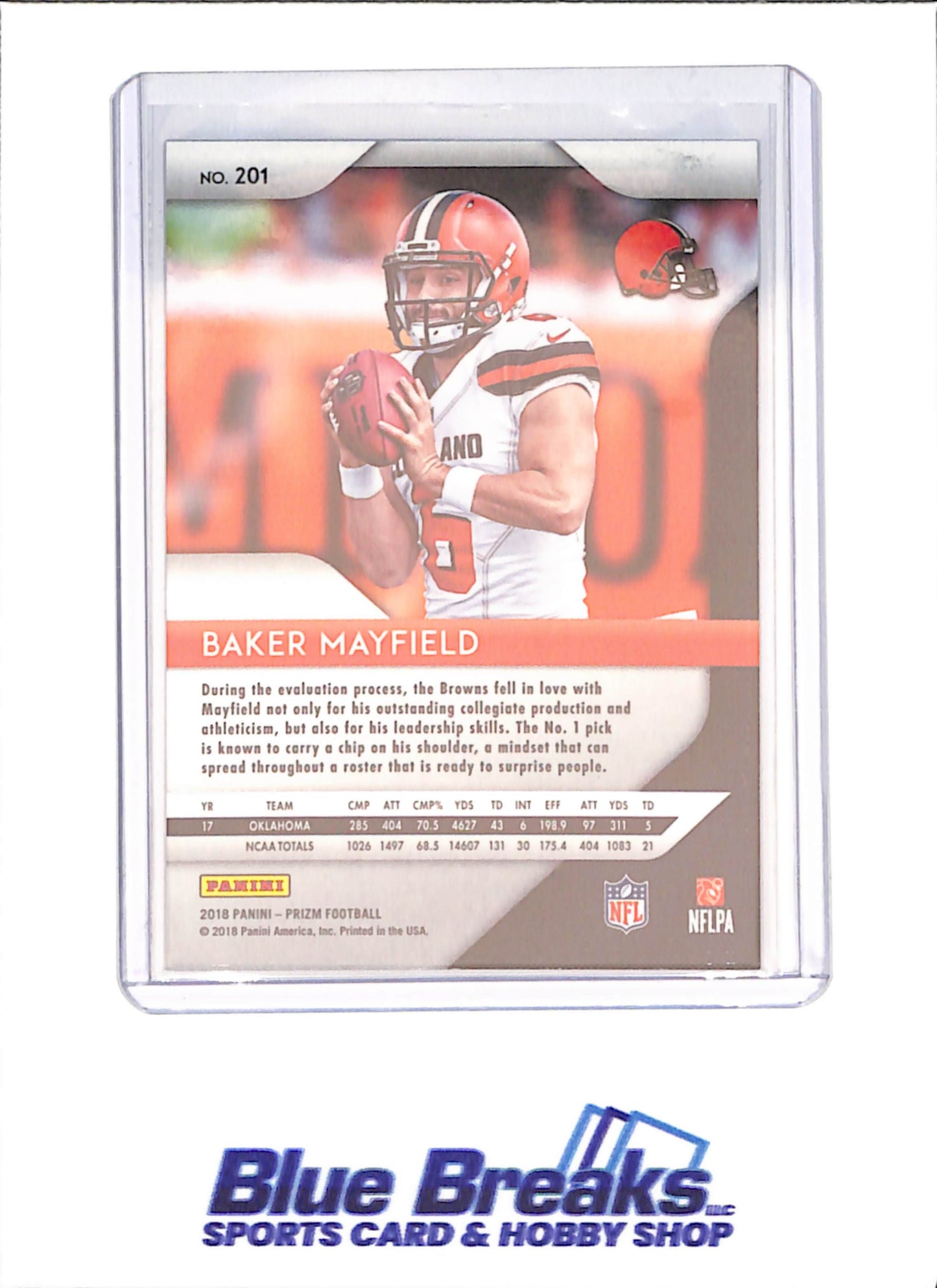 2018 Panini Prizm - Baker Mayfield - RC - Cleveland Browns - Football - #201