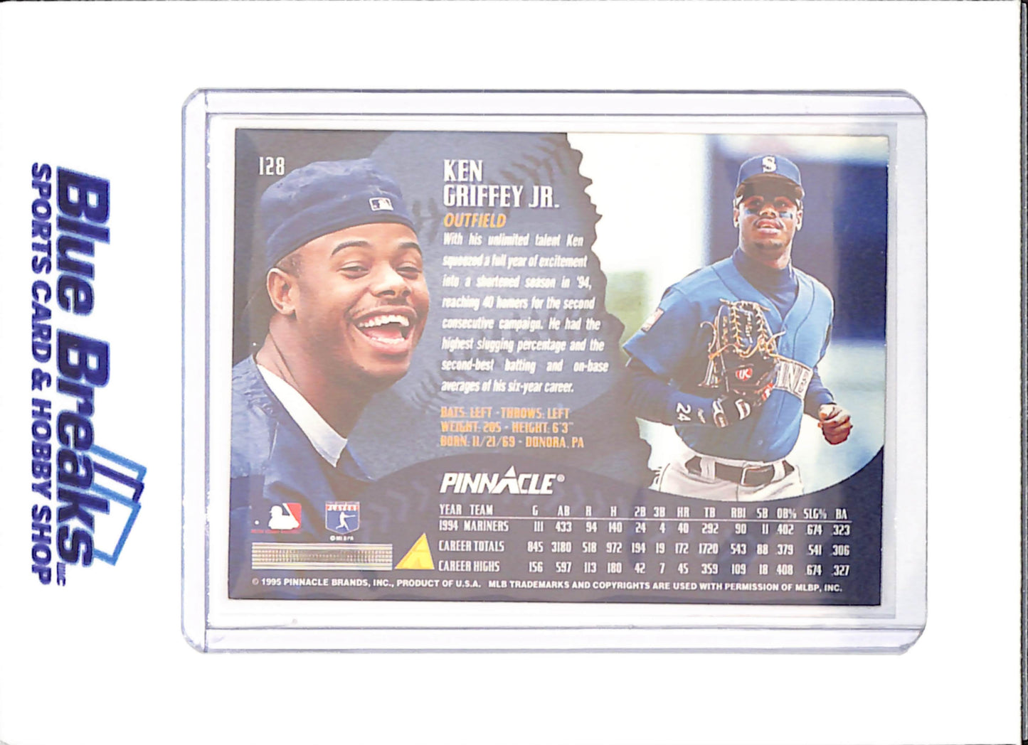 1995 Pinnacle - Ken Griffey Jr - Seattle Mariners - Baseball - #128