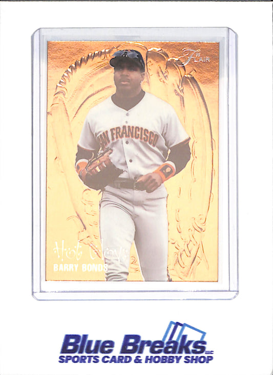 1995 Fleer Flair  - Barry Bonds - Hot Gloves - San Francisco Giants - Baseball - 2 of 12