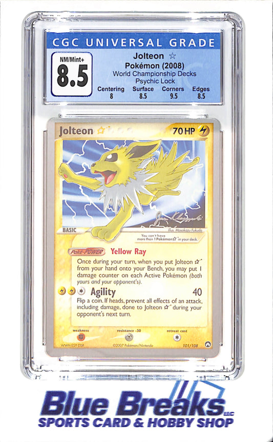 2008 Pokemon - Jolteon - World Championship  Decks - Psychic Lock - CGC 8.5 101/18