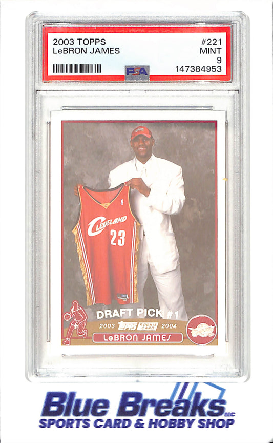 2003 Topps - LeBron James - Cleveland Cavaliers - Basketball -  PSA 9 - #221