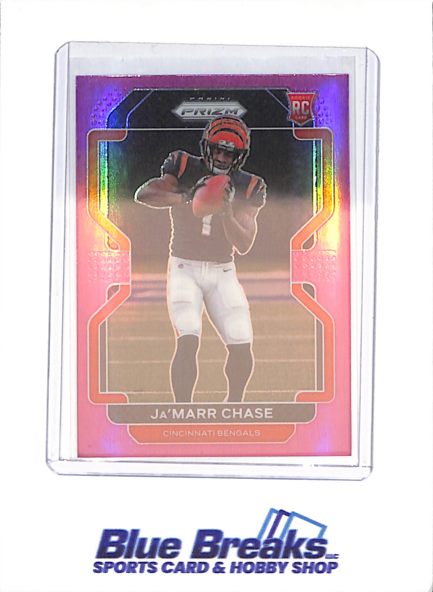 2021 Panini Prizm - Ja'Marr Chase - Pink Prizm - RC - Cincinnati Bengals - Football - #337 -