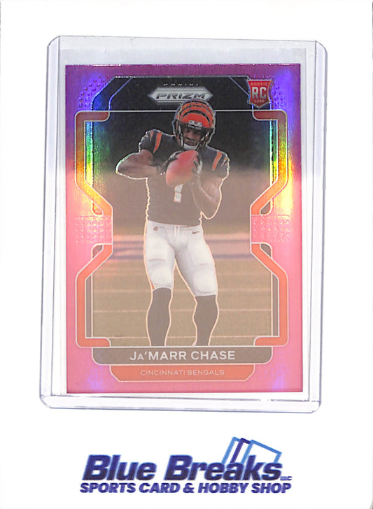 2021 Panini Prizm - Ja'Marr Chase - Pink Prizm - RC - Cincinnati Bengals - Football - #337 -