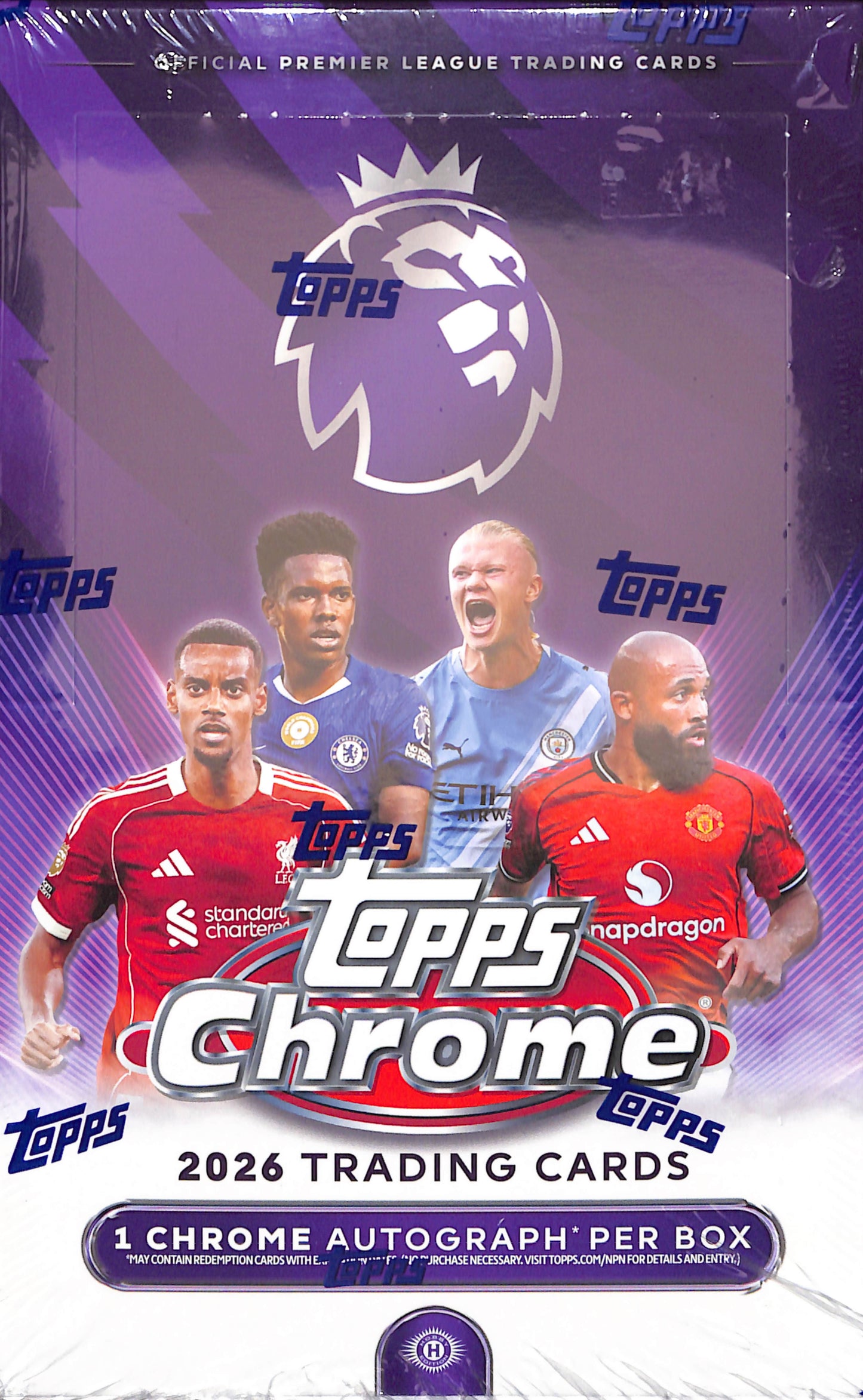 2026 Topps Chrome Premier League Hobby Box - Soccer - Sealed Wax
