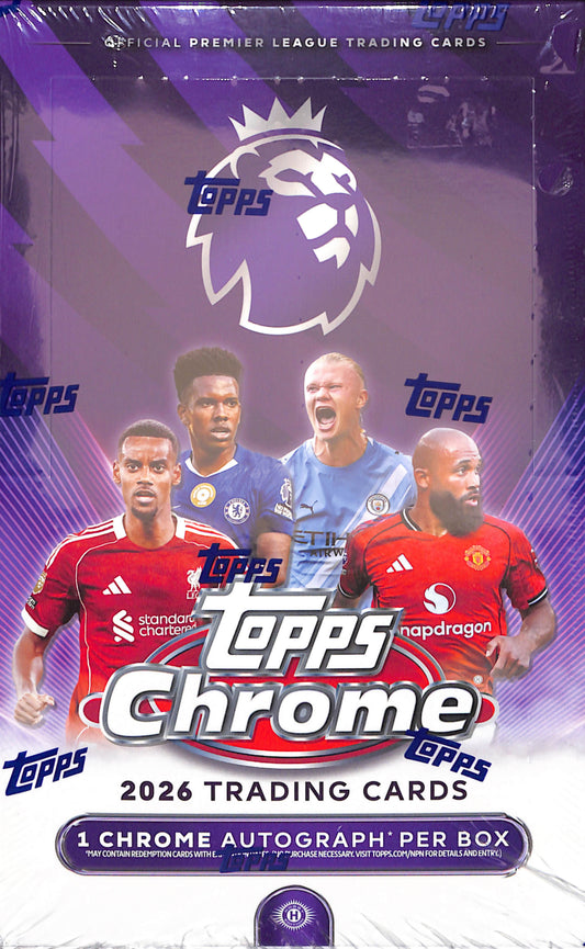 2026 Topps Chrome Premier League Hobby Box - Soccer - Sealed Wax