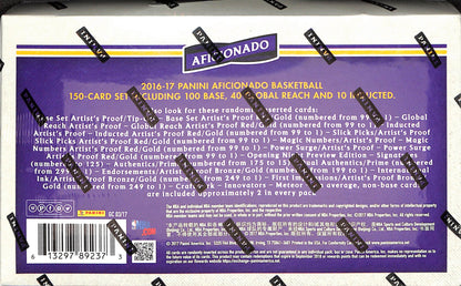 2016-17 Panini NBA Aficionado Hobby Box - Basketball - Sealed Wax