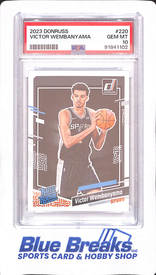 2023 Donruss - Victor Wembanyama - San Antonio Spurs - Basketball - Rated Rookie - PSA Gem MT 10 - #220