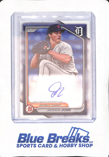 2024 Bowman - Jackson Jobe - Autograph - Detroit Tigers - Baseball - #PPRA-JJ