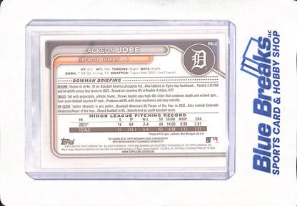 2024 Bowman - Jackson Jobe - Autograph - Detroit Tigers - Baseball - #PPRA-JJ