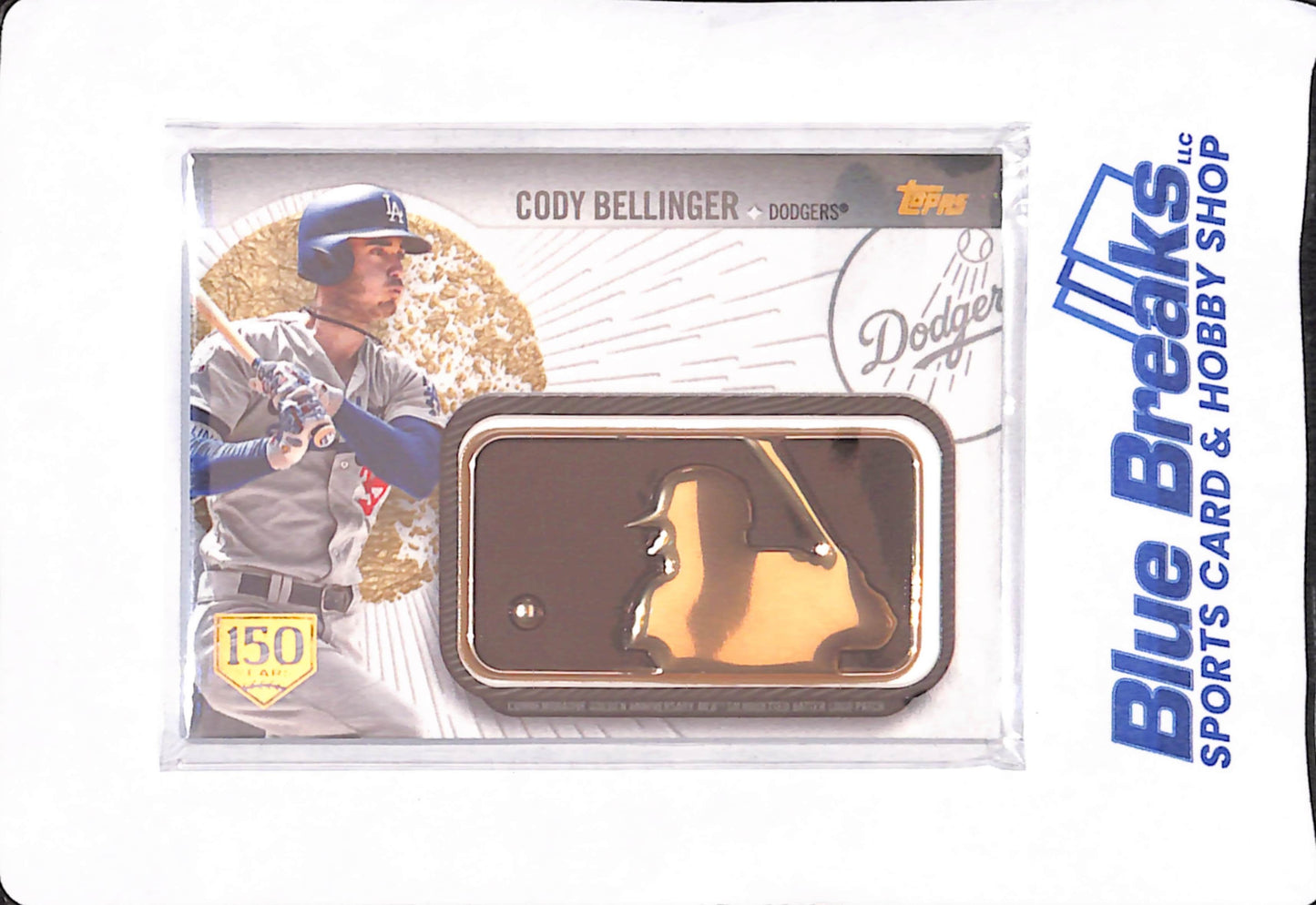 2019 Topps - Golden Anniversary MLB Silhouetted Batter Logo Patch - Cody Bellinger - Los Angeles Dodgers - Baseball - 070/150 - #GAP-CBE