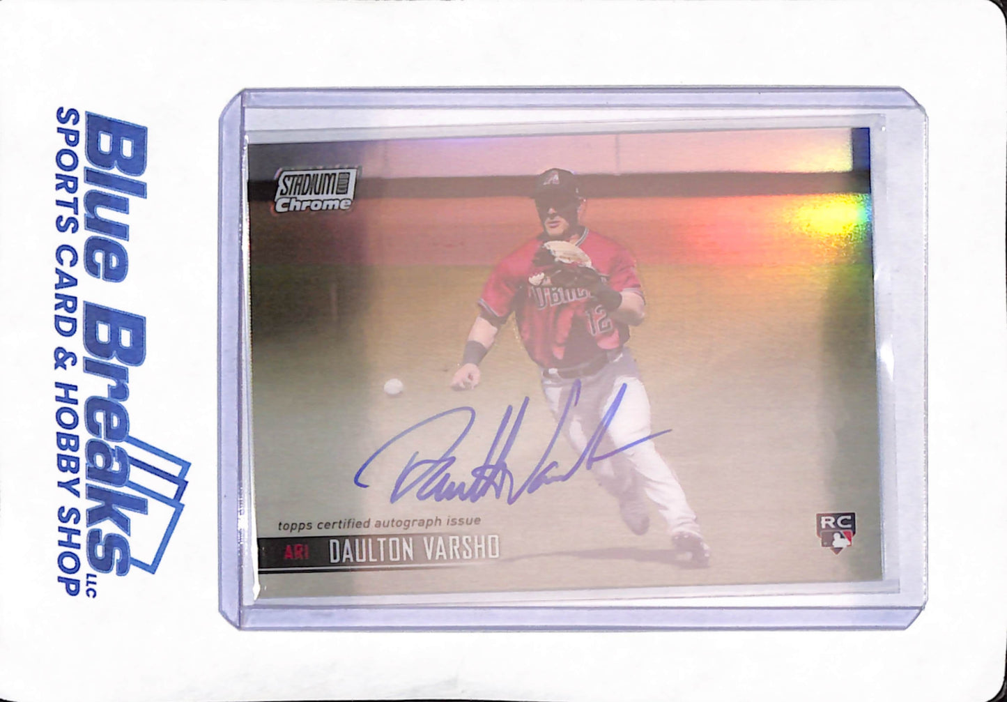 2021 Topps Stadium Club Chrome - Daulton Varsho - Autograph - Arizona Diamondbacks - RC - #SCCBA-DV