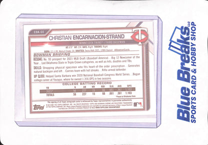 2021 Bowman Chrome - Christian Incarnacion-Strand - Autograph - Minnesota Twins - 1st - #CDA-CE