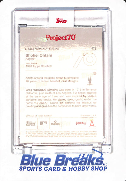 2021 Topps Project 70 - Shohei Ohtani - by Greg "CRAOLA" Simkins - Los Angeles Angels - Baseball - #478