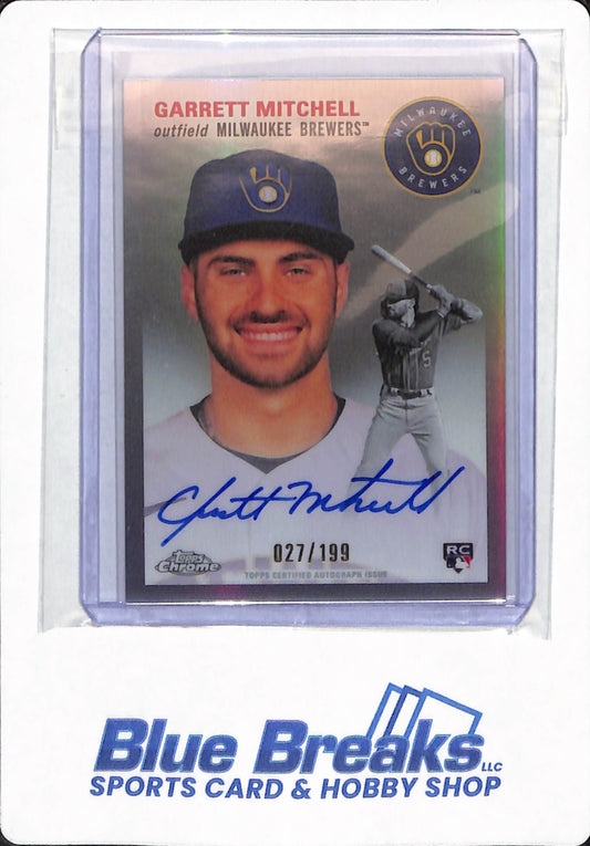 2023 Topps Chrome Platinum Baseball - Garrett Mitchell - #CPA-GMI - Milwaukee Brewers - Baseball - Autographed - 027/199