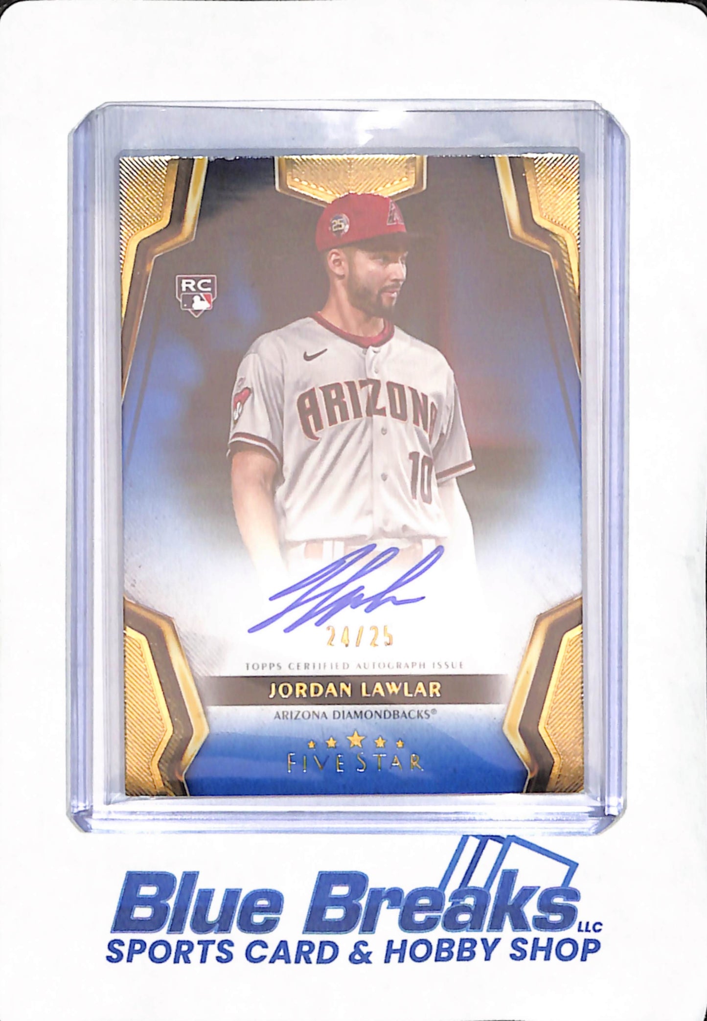 2024 Topps Five Star - Jordan Lawlar - Autograph - Arizona Diamondbacks - Baseball - Blue - RC - 24/25 - #FSA-JL