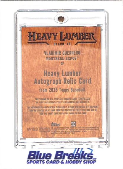 2025 Topps - Vladimir Guerrero - Heavy Lumber Autograph Relic - Montreal Expos - Baseball - #HLARU-VG