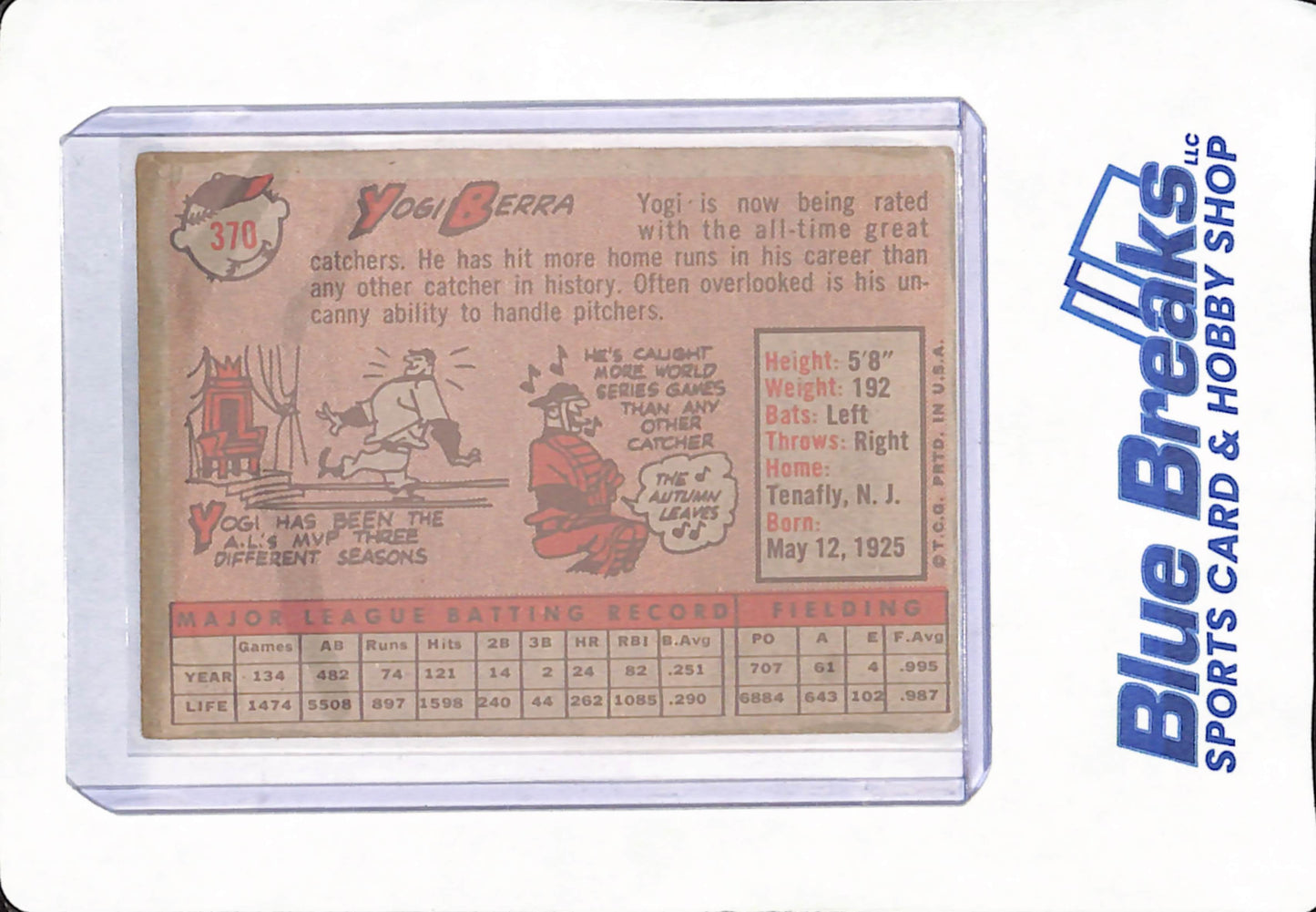 1958 Topps - Yogi Berra - New York Yankees - Baseball - #370