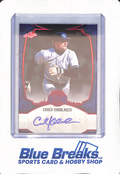 2024 Leaf Bronx Legacy - Chuck Knoblauch - Autograph - New York Yankees - 5/7 - #BA-CK1