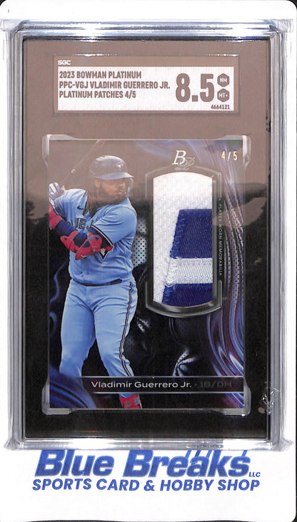 2023 Bowman Platinum - Vladimir Guerrero Jr - # PPC-VGJ - Toronto Blue Jays - Baseball - Platinum Patches - SGC 8/5 - 4/5