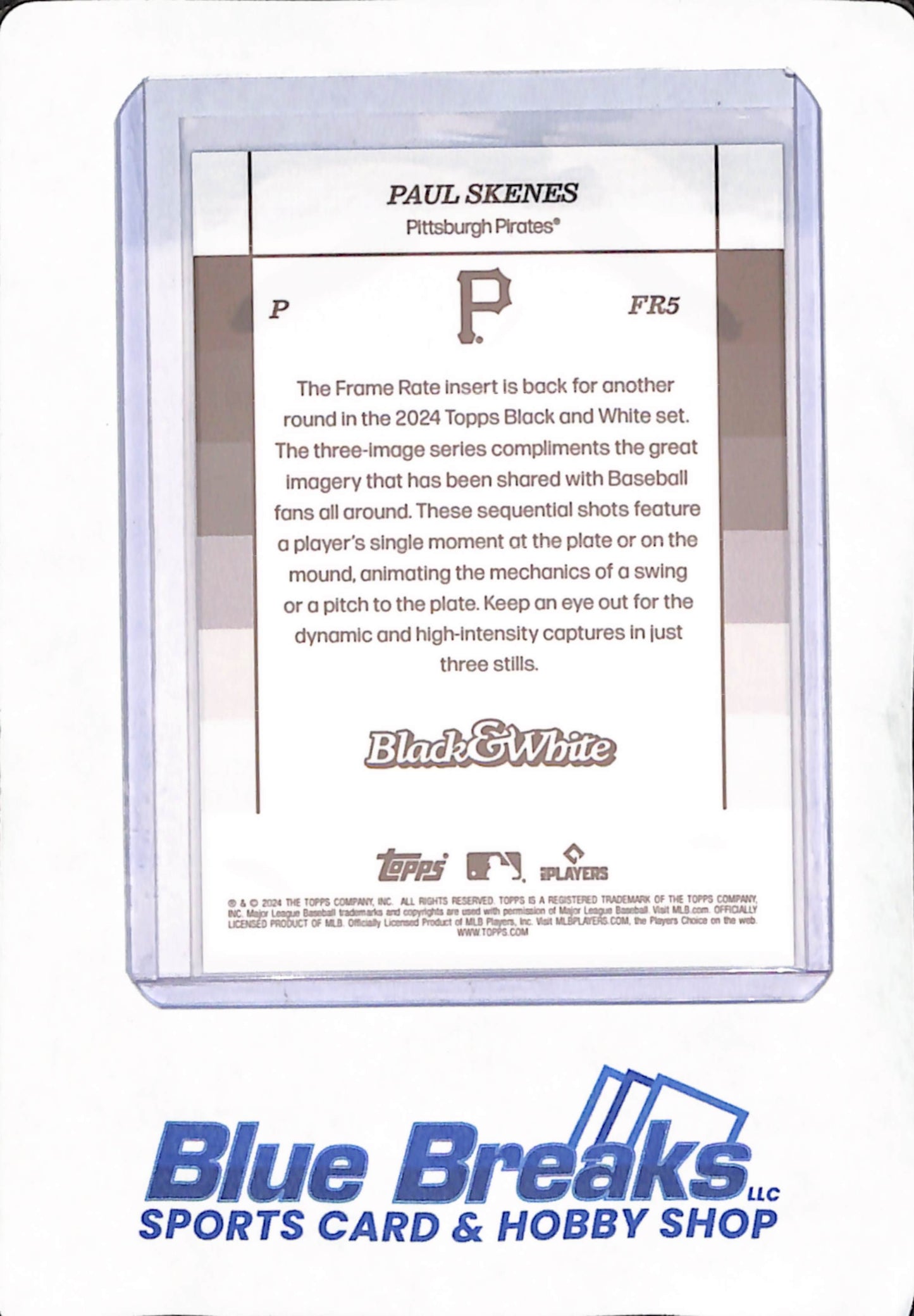 2024 Topps Black & White - Paul Skenes - Pittsburgh Pirates - Baseball - #FR5