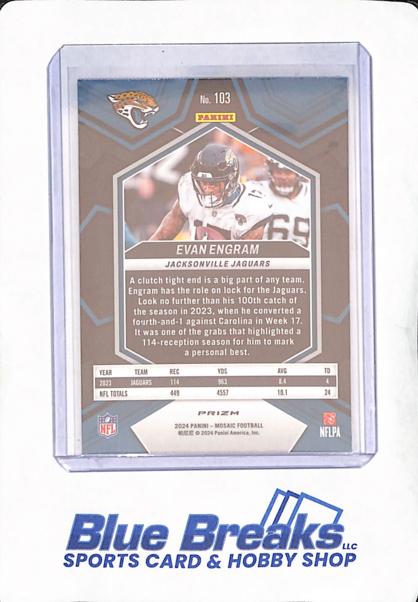 2024 Panini Mosaic - Evan Engram - Jacksonville Jaguars - Football - Red - #103