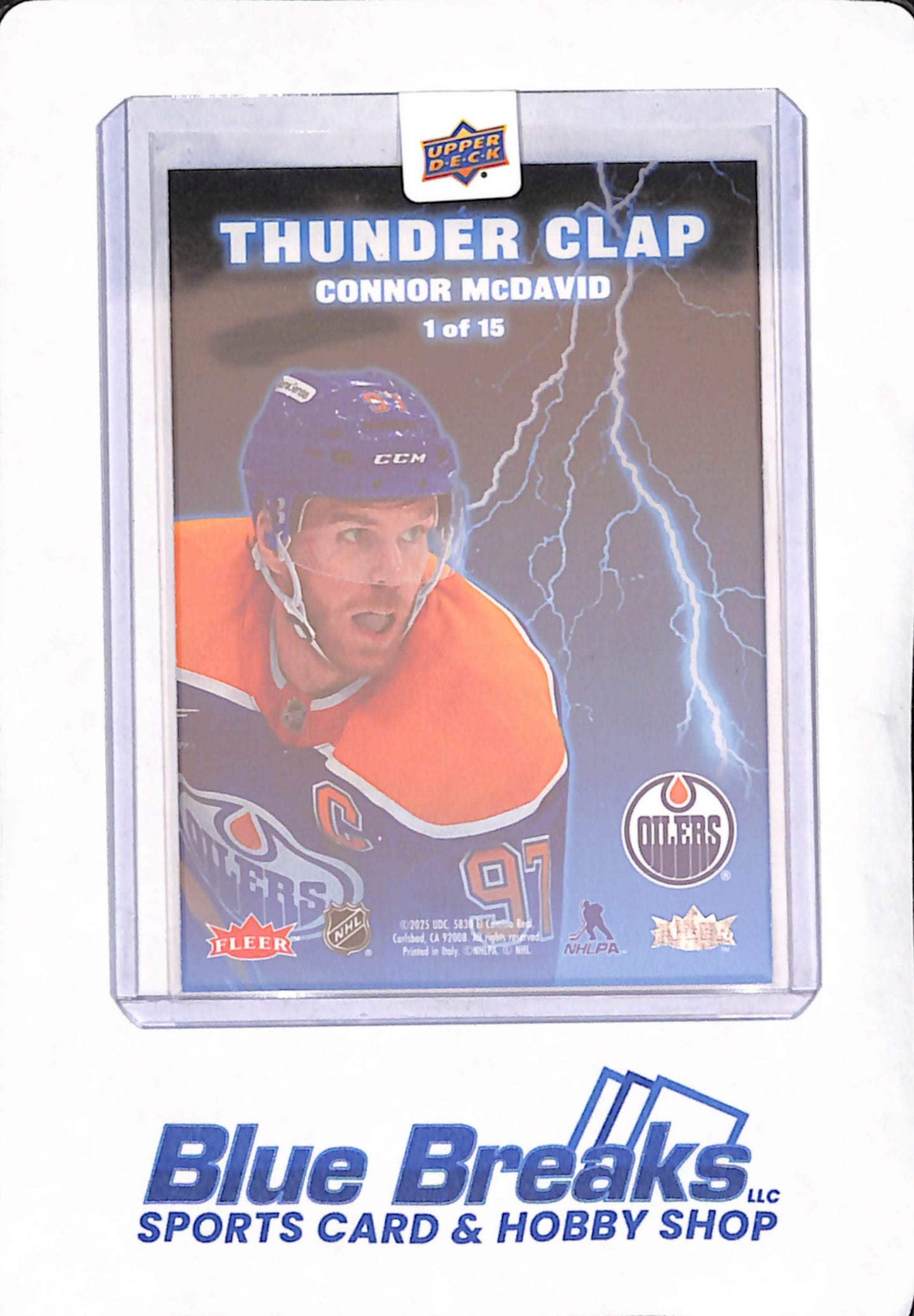 2025 Upper Deck - Fleer Ultra - Thunder Clap - Connor McDavid - Edmonton Oilers - Hockey - 1 of 15